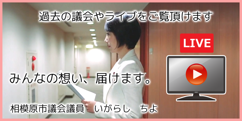 いがらしちよ 相模原市議会 議会中継はこちら